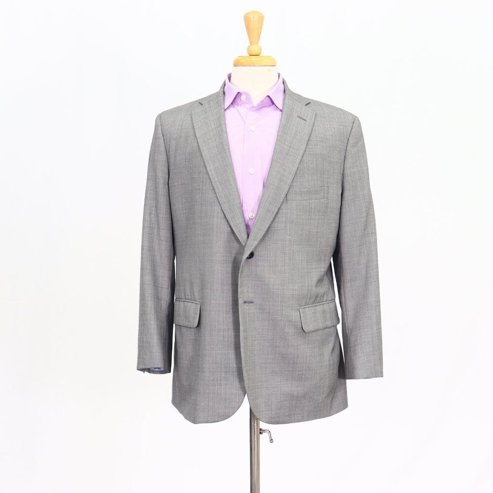 Tom James 42S Gray Blazer Sport Coat Jacket 2-Button Solid T488